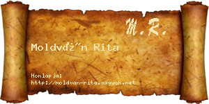 Moldván Rita névjegykártya